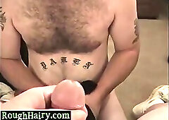 Str8 Blue Collar bear suck his first man dick