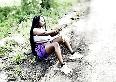 POV OUTDOORS:Random Lesbo Meeting on an Evening Walk… See Untill the End ????/Hanifasexy