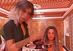 Serveuse anal, waitress long, anal new long