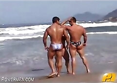 Beefy Guy Jerking Off