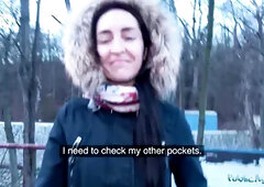 Risky Public Sex: Hawt German Brunette hair mother I'd like to fuck with Fake Breasts