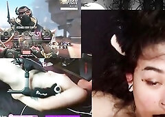 EMO CATGIRL SUCCBUS TRANSGIRL with vibrating plug plays overwatch whilst viewers control it egirl rock emo kitten gamer gooner cute transgirl