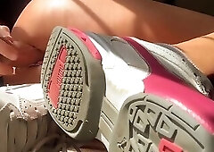 SEXY CD SOAKING PINK PANTIES PUSHING CUM RIGHT THRU the