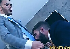 Master Pol Prince fucked the hairy ass of blindfolded Dani Robles on the sofa