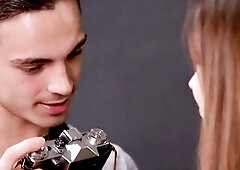 BF has anal with tiny redhead teen