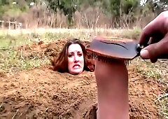 Girl Buried And Feet Tickled