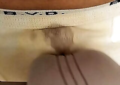I tried to ejaculate inside my brand new white BVD bikini briefs (5th time).