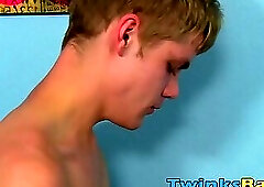 Young gay loves giving blowjobs before being pounded bare