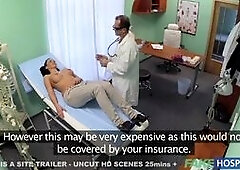 My last patient for the day was a very foxy brunette with a very nice set of tits. She was here today to discuss her sensitive breasts after that was 