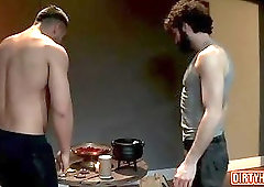 Muscle bear anal rimming and facial cum