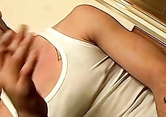 Straight guy likes to talk while jerking his cock off