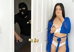 Adorable brunette with small tits Dania Vega jumps on a big dick