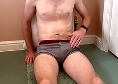 Gay big white cock, masturbation, spying