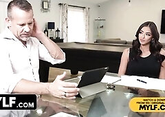 Milfty - Big Titted Milf Lifts Her Skirt And Bounces Her Fit Booty On Lucky Stud To Close The Deal