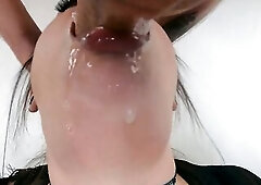 Fucking Burnette Mother I'd Like To Fuck Mouths Large Sloppy Ramrod from above.