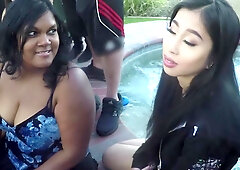 Pool party turns into a sexy fuck