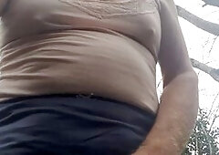 Lingerie, average body, outdoor