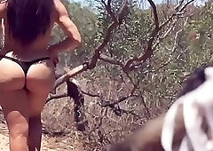 Wanessa's Big Cock outdoor!