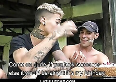 LatinLeche - Five Latino Studs Fuck At A Birthday Party