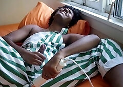 Spanking my ass with a paddle