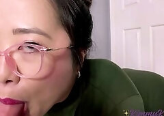Sexy Oriental Librarian Swallows Cum to Keep U Quiet -ASMR BJ