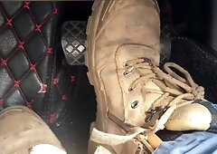 Worn Out Safety Boots - Pedal Pumper