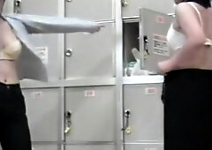 Babes have no panties on and a films them