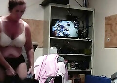 Spying on my busty mature Stepmom Agnes