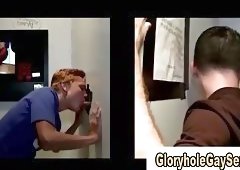 Gay bj for straight twink at gloryhole