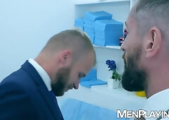 Doctor Nick North checks in Malek Tobias butthole with his fingers and nice dick