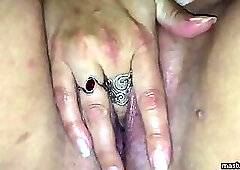 Creamy mature cunt devours sex toy