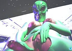 Area 51 Porn: Sex with an Alien Discovered During a Raid