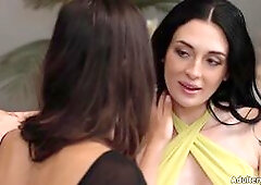 Charlotte Sins Sucks Off Aria Sloane