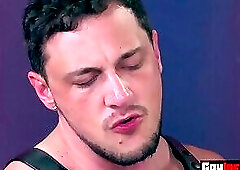 Hot studs get their assholes fisted hardcore by a hunk