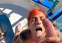 FUCKING INTO A BOAT WITH SOME OIL AND VOYEUR - HAVEAGOODTRIP 4K - Free Porn Video