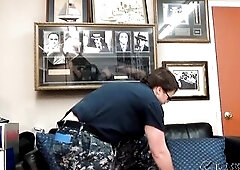 I couldn't make no doubt of this one, this babe wanted to wear her uniform to stick it to her commanding officer, I suppose that babe wishes him 