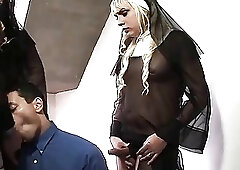 Heels Brazilian Transsexual Nuns In Gangbang