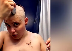 Hairless Whore - Adama Daat Amateur Fetish Headshave And Eyebrow Shave
