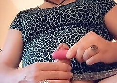 Pantyluvn sissy vibrating clitty to big cumshot