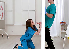 Teen nurses had a threesome with a hot doctor