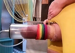 A big cock man, cock pumping, gay master
