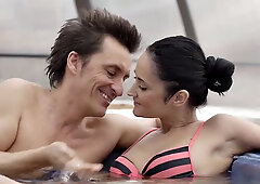 Angie Moon gets her tight pussy fingered & fucked by dirty old dude