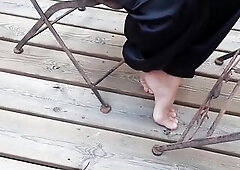 Pretty golden-haired older amateur wife Selena enjoys one of her every single day sex videos, foot fetish