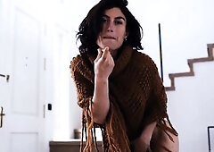 Sexy MILF with hairy pussy gives special dancing performance