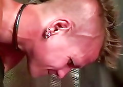 He can barely handle his dominators punishment he is getting