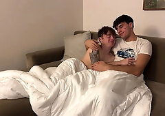 Love Make - Hot Cute Couple Make Love During Movie Night