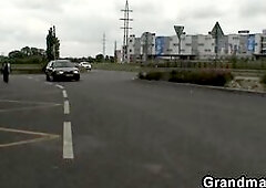 Sexy aged double permeated outdoors