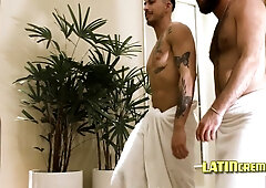 Spa Surprise Steaming Dudes on the Rise - Rodrigo El Santo, Alexander Rajesh and Bastian Moreyra