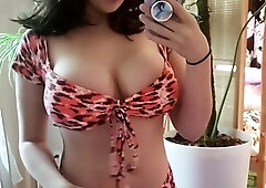 The brunette horny big boob babe get drilled by a hard dick
