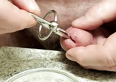 Frenum Jewelry change with urethra plug